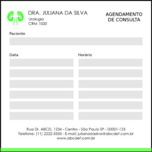 Bloco de Agendamento de Consulta Urologia Braga