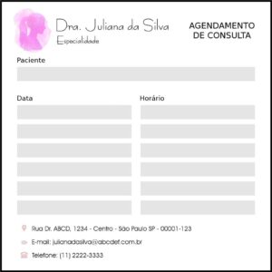 Bloco de Agendamento de Consulta Dermatologista Bath