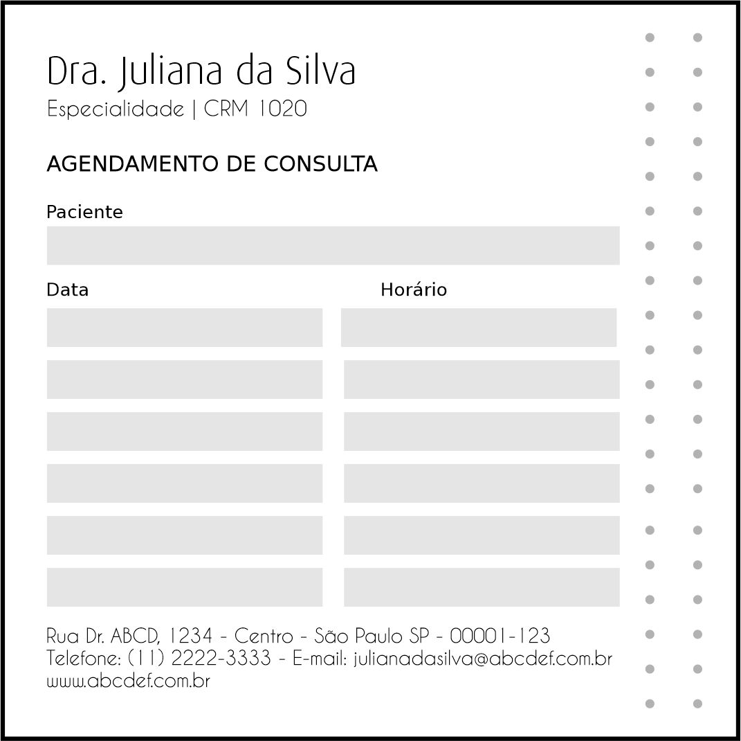 Bloco de Agendamento de Consulta Clínica Geral Tebas