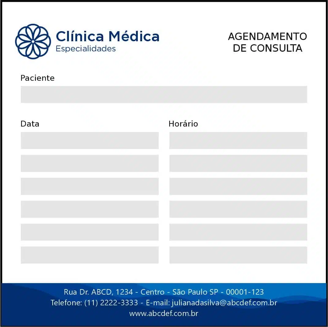 Bloco de Agendamento de Consulta Clínica Geral Ismaília