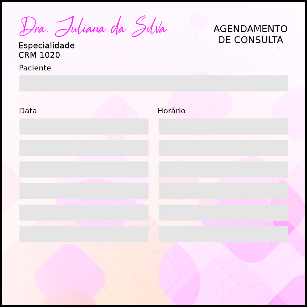 Bloco de Agendamento de Consulta Ginecologia Los Angeles