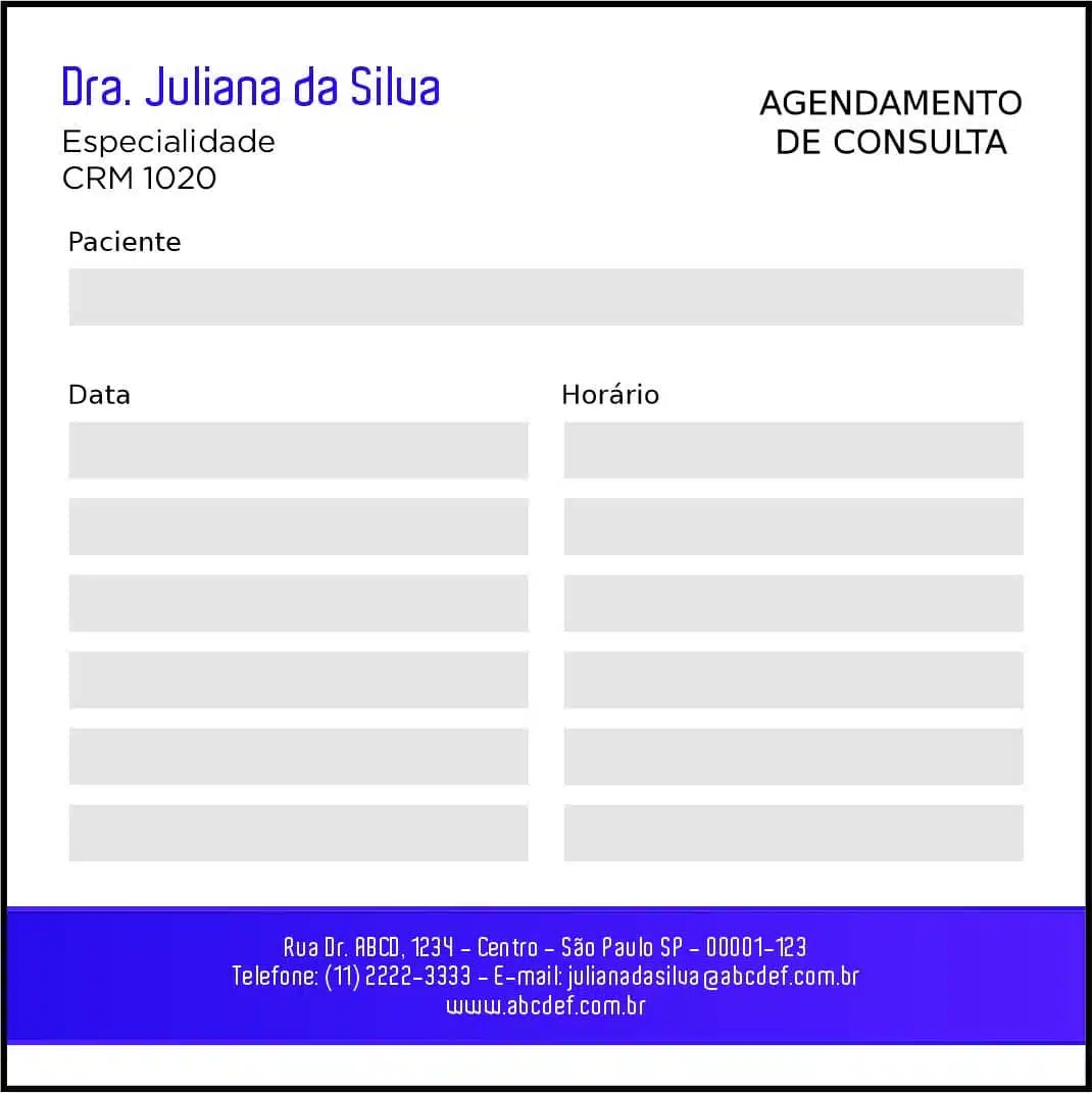 Bloco de Agendamento de Consulta Ortopedia Atenas