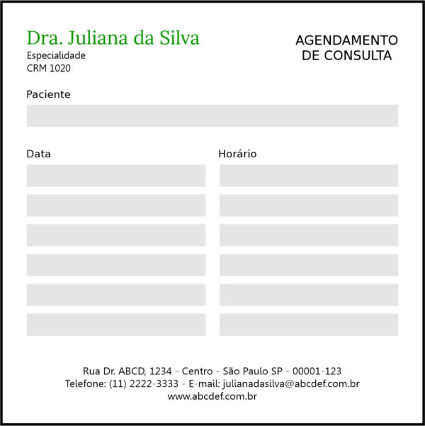 Bloco de Agendamento de Consulta Ortopedia Tessalônica Bloco de Agendamento de Consulta Ortopedia Tessalônica