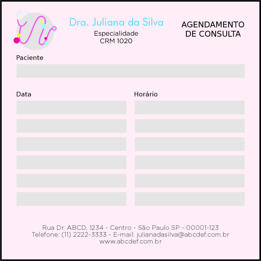 Bloco de Agendamento de Consulta Pediatria Tricidade