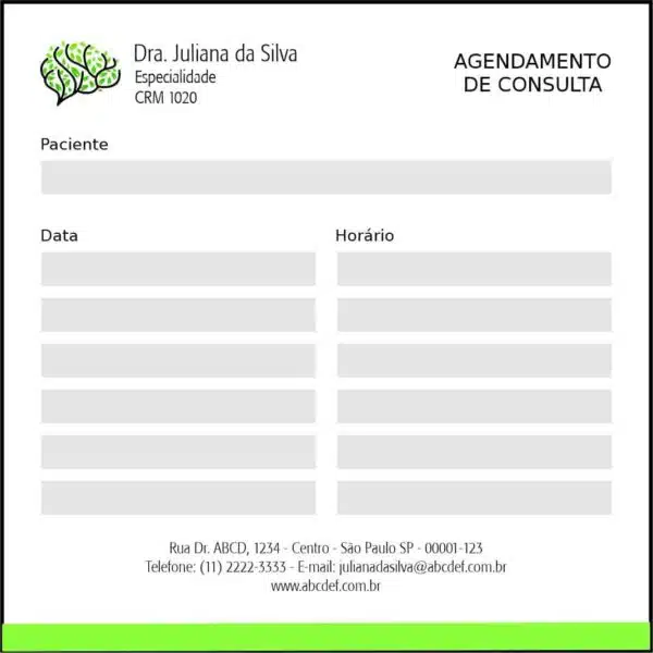 Bloco de Agendamento de Consulta Psiquiatra e Neurologista Turim Bloco de Agendamento de Consulta Psiquiatra e Neurologista Turim