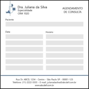Bloco de Agendamento de Consulta Psiquiatra e Neurologista Siena