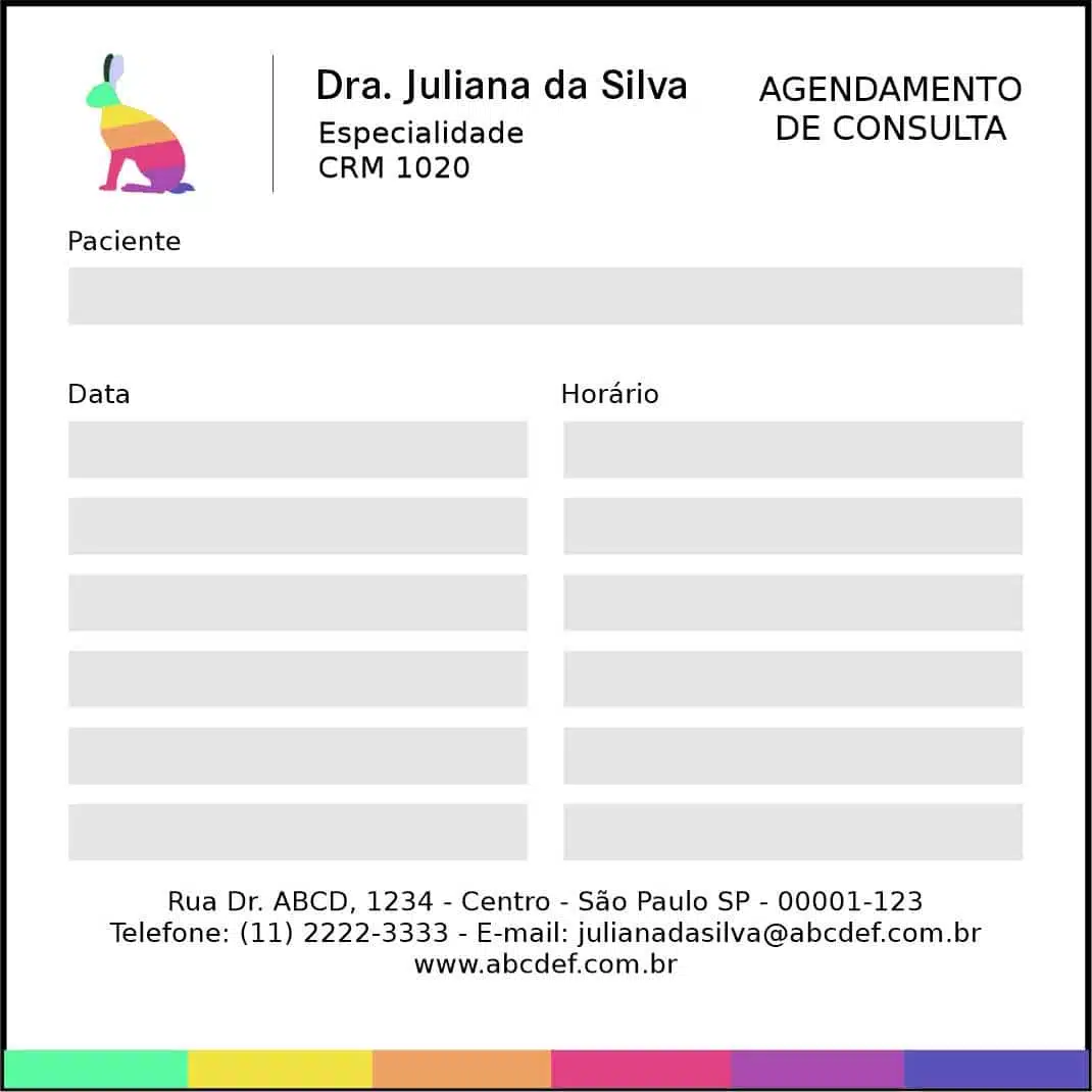 Bloco de Agendamento de Consulta Veterinário Viena