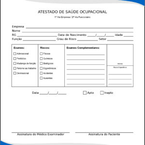 Atestado de Saúde Ocupacional (ASO) New Wave