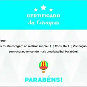 Certificado da Coragem Pediatria Estetino