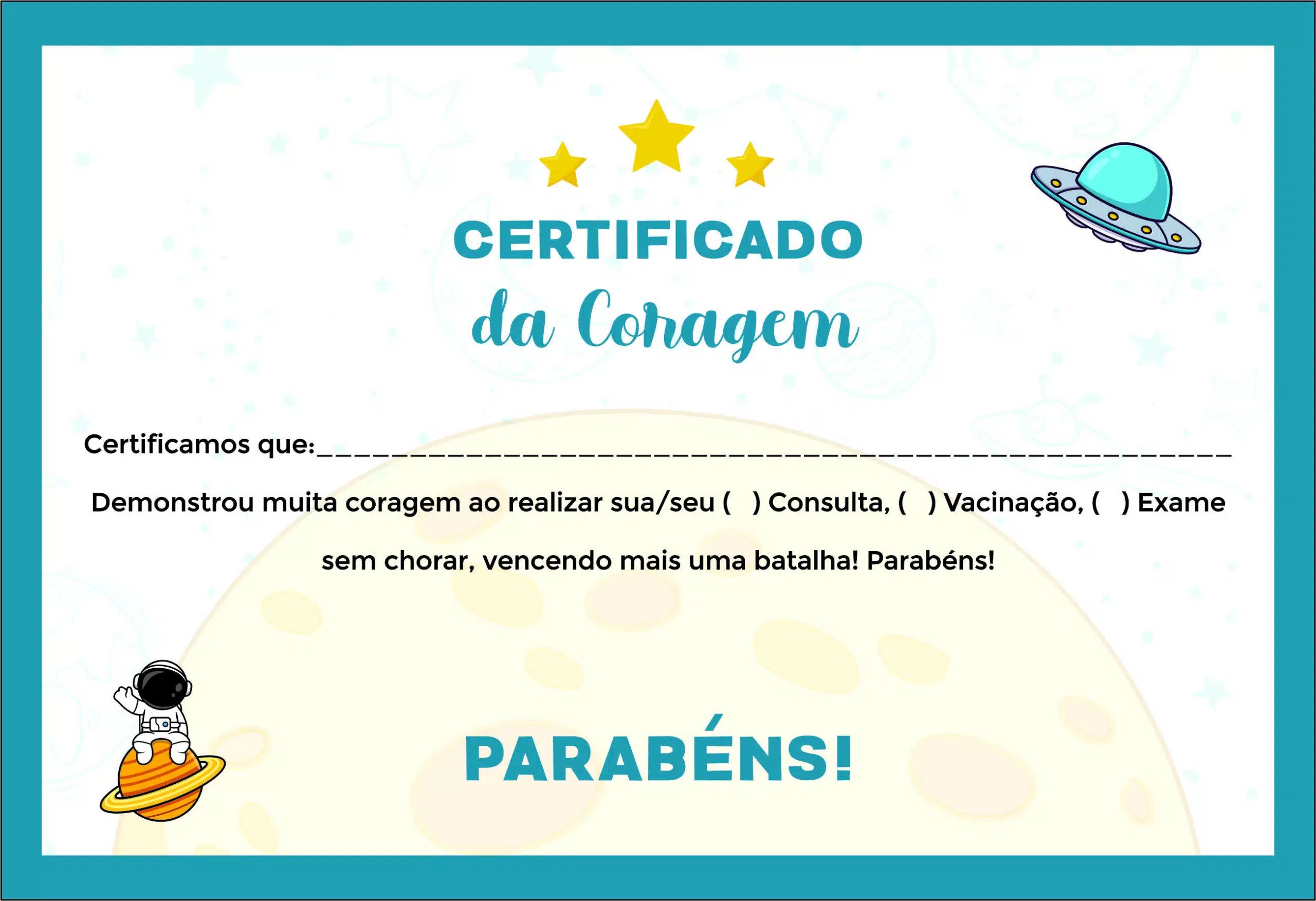 Certificado da Coragem Pediatria Bytom