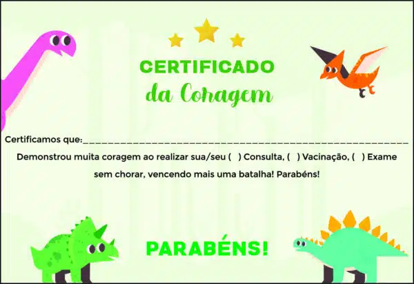 Certificado da Coragem Pediatria Sopot Certificado da Coragem Pediatria Sopot