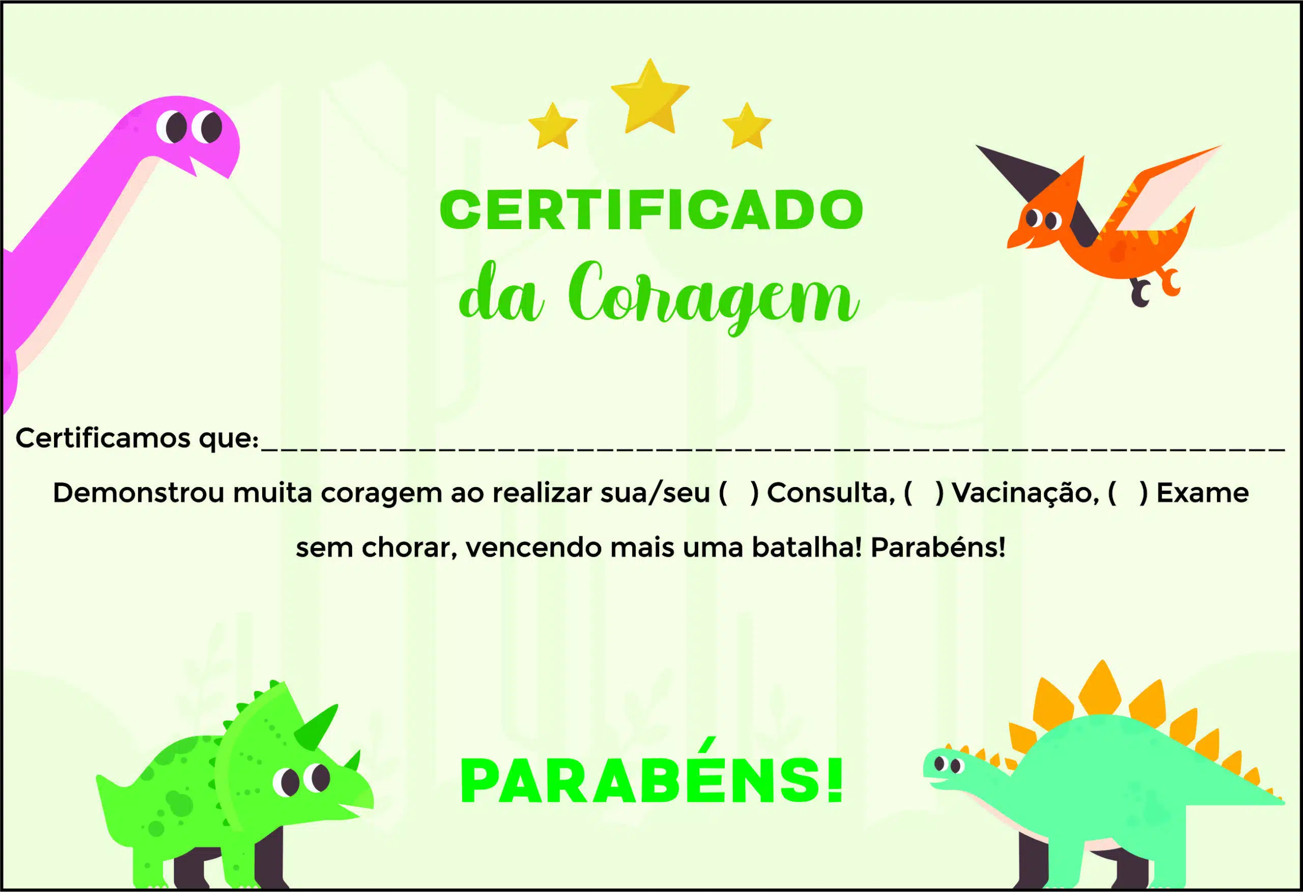 Certificado da Coragem Pediatria Sopot