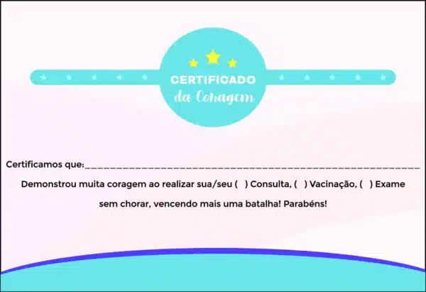Certificado da Coragem Pediatra Tricidade Certificado da Coragem Pediatra Tricidade