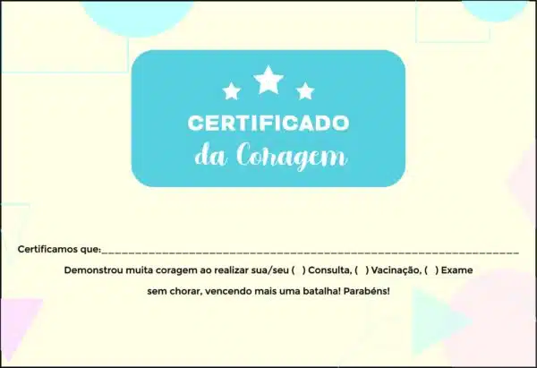 Certificado da Coragem Pediatra Cracóvia Certificado da Coragem Pediatra Cracóvia