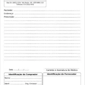 Receituário de Controle Especial C1