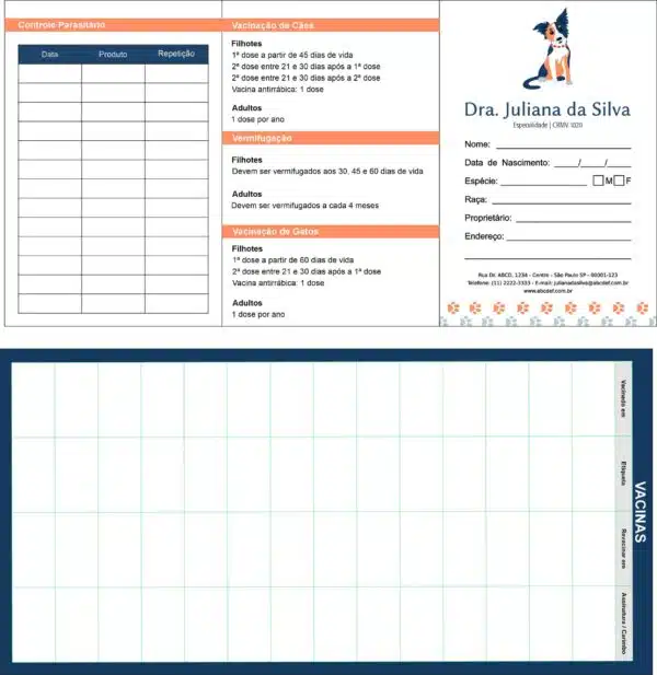 Carteirinha de Vacinação Veterinária Wels Carteirinha de Vacinação Veterinária Wels