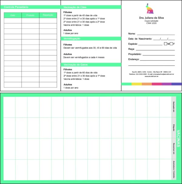 Carteirinha de Vacinação Veterinária Viena Carteirinha de Vacinação Veterinária Viena