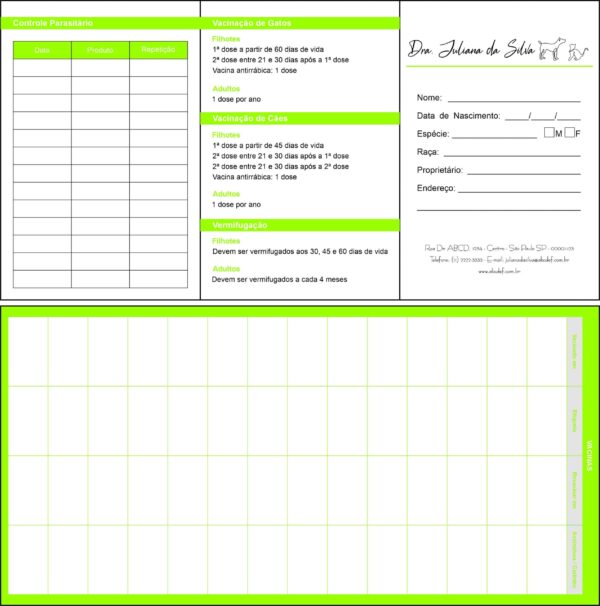Carteirinha de Vacinação Veterinária Leobens Carteirinha de Vacinação Veterinária Leobens