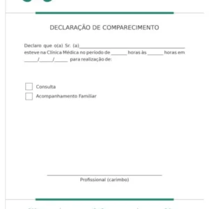 Declaração de Comparecimento Urologia Vila Real - Imagem 1