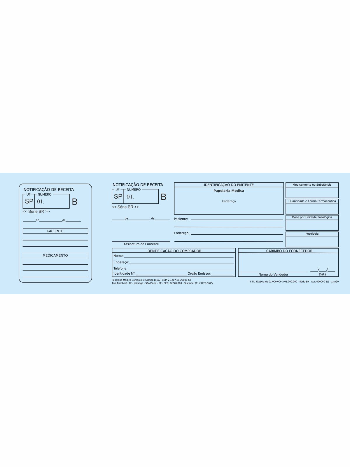 Notificação de Receita B (Azul)