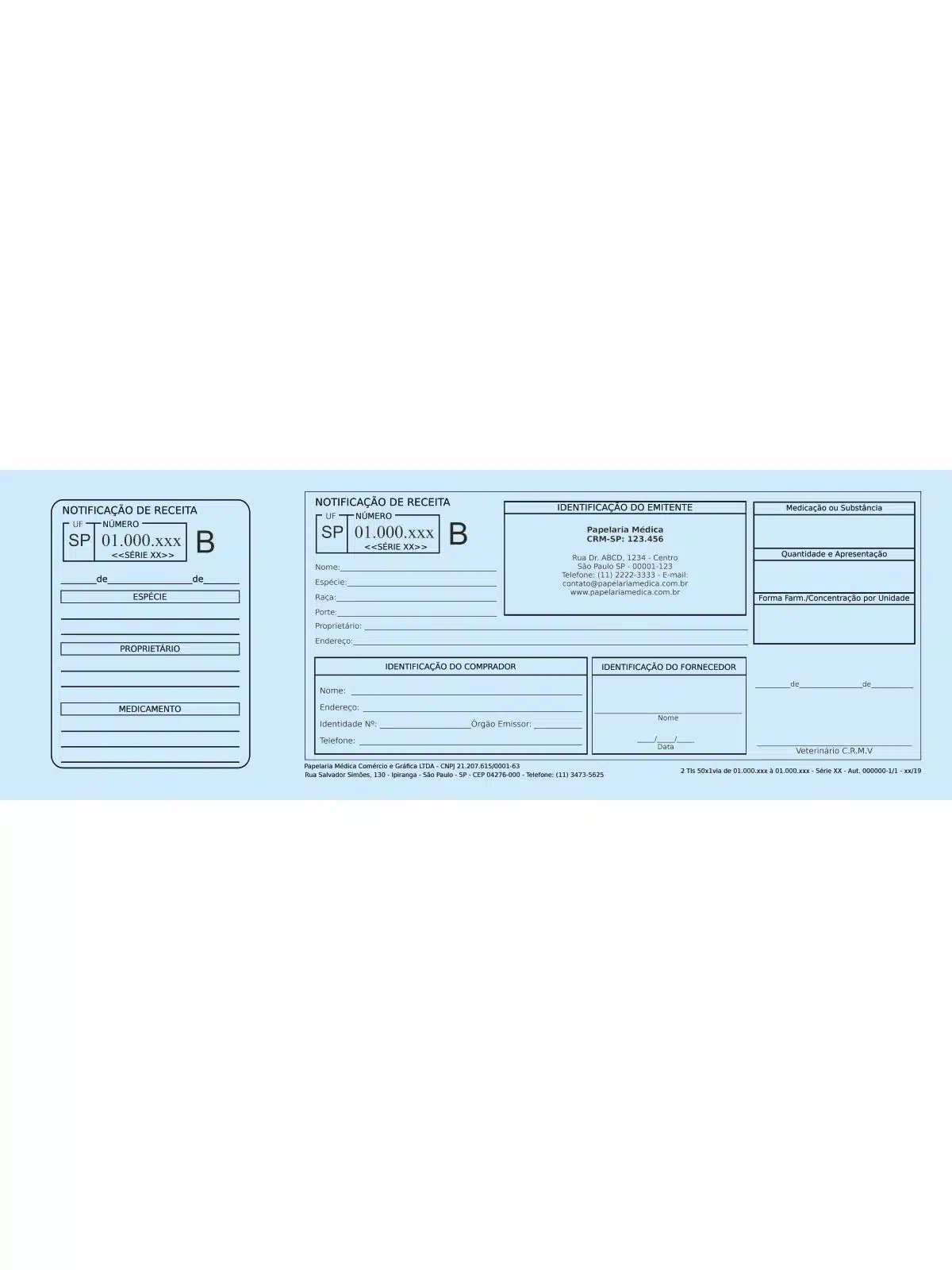 Notificação de Receita B Veterinária