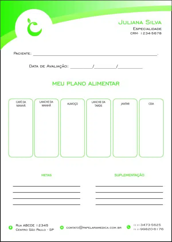 Plano Alimentar Nutricionista Córdoba