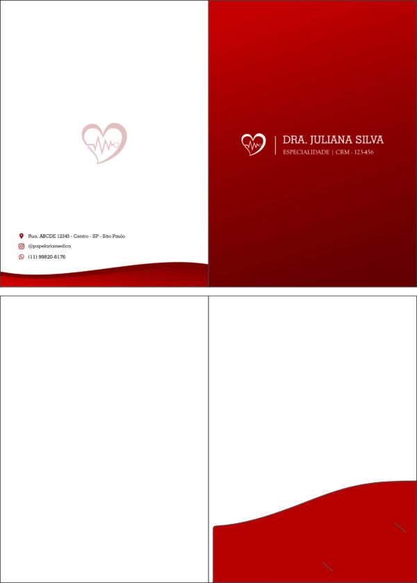 Pasta com Bolso Cardiologista Wessem Pasta com Bolso Cardiologista Wessem