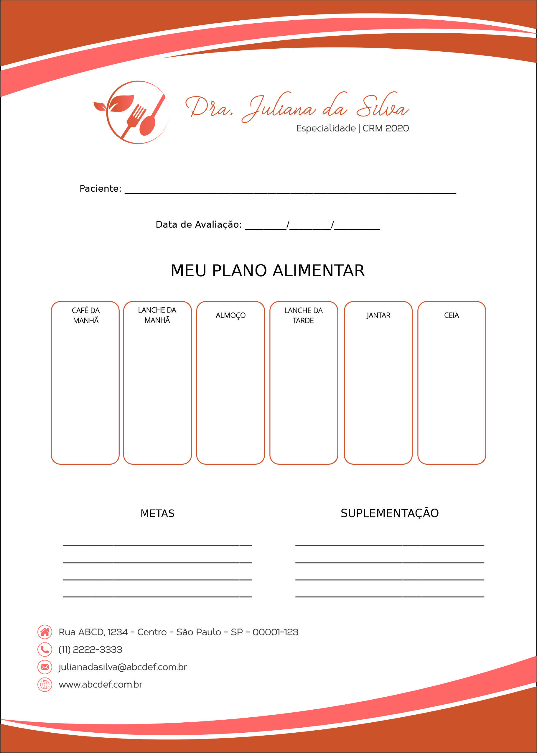 Plano Alimentar Nutricionista San Luis
