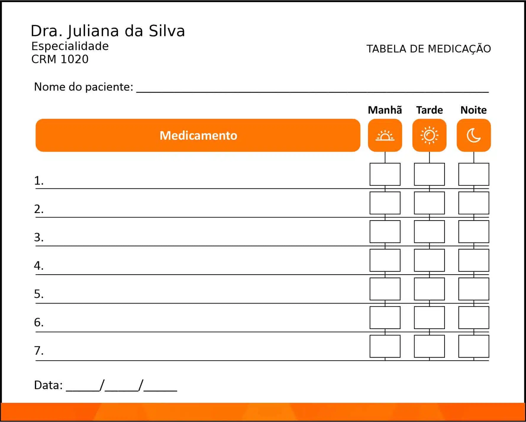 Tabela de Medicação Clínica Geral Damanhur