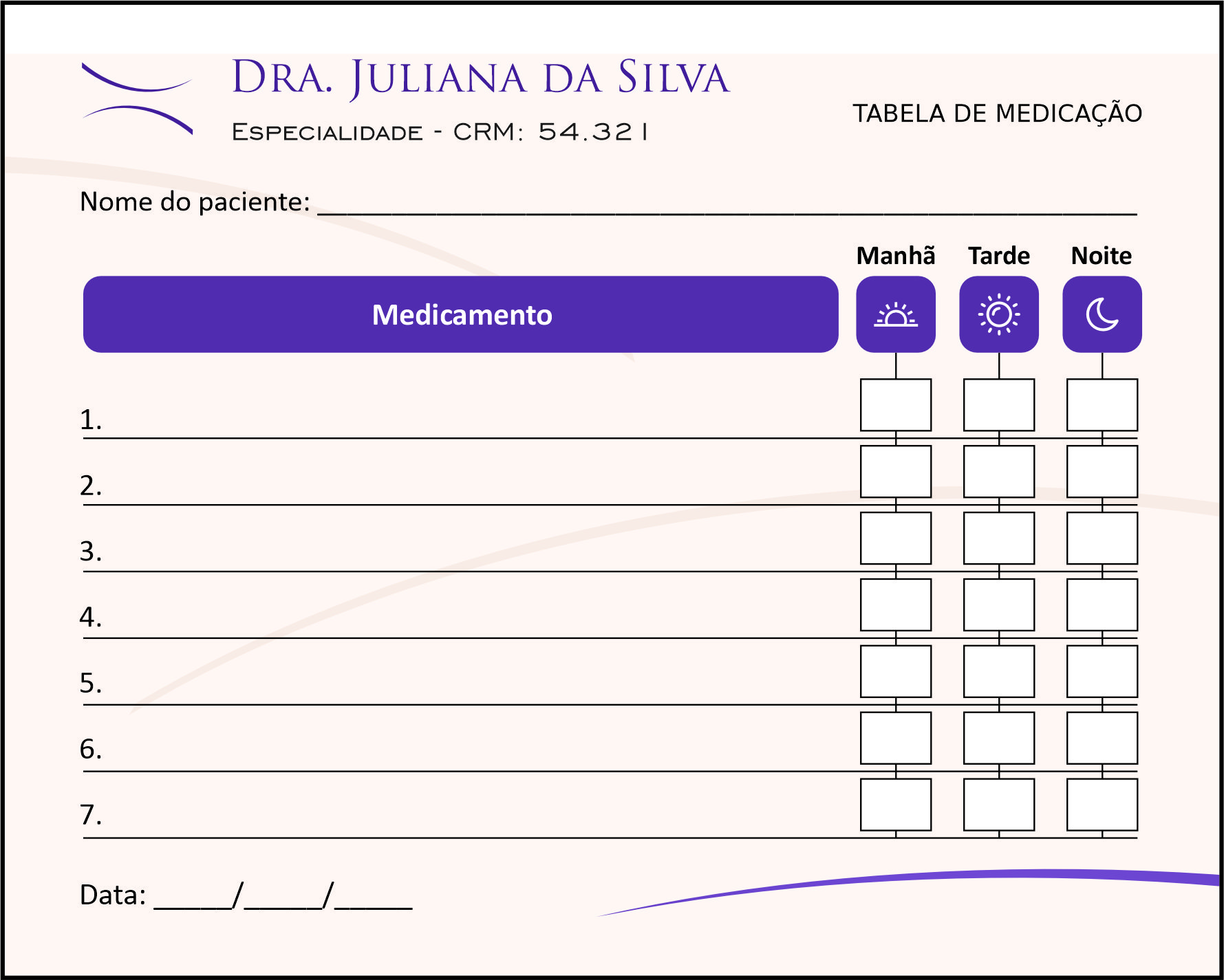 Tabela de Medicação Clínica Geral Rosetta