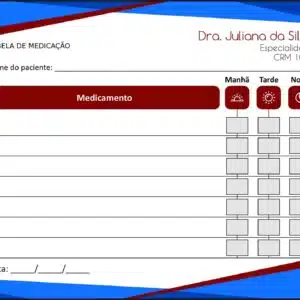 Tabela de Medicação Angiologia e Vascular Gante
