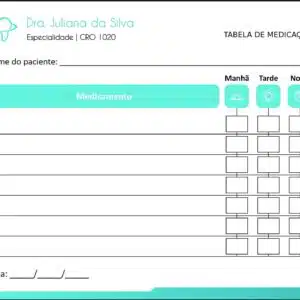 Tabela de Medicação Odontologia Lille