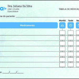 Tabela de Medicação Oftalmologia Gotemburgo