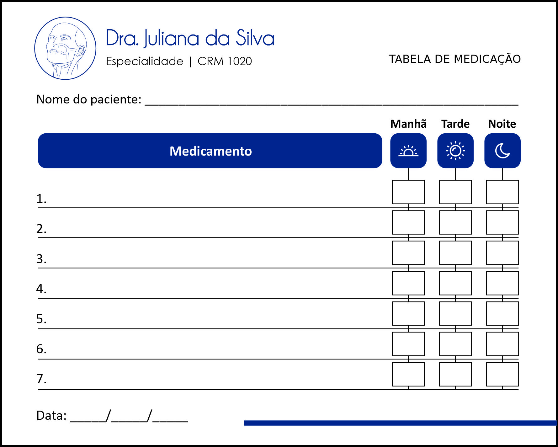 Tabela de Medicação Otorrinolaringologia Barcelona
