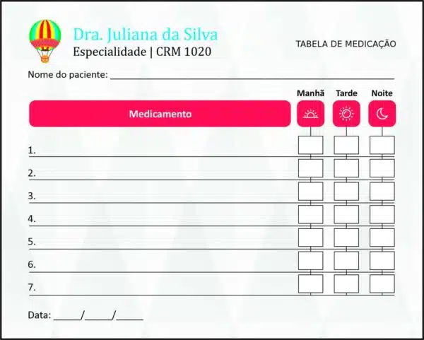 Tabela de Medicação Pediatra Estetino Tabela de Medicação Pediatra Estetino