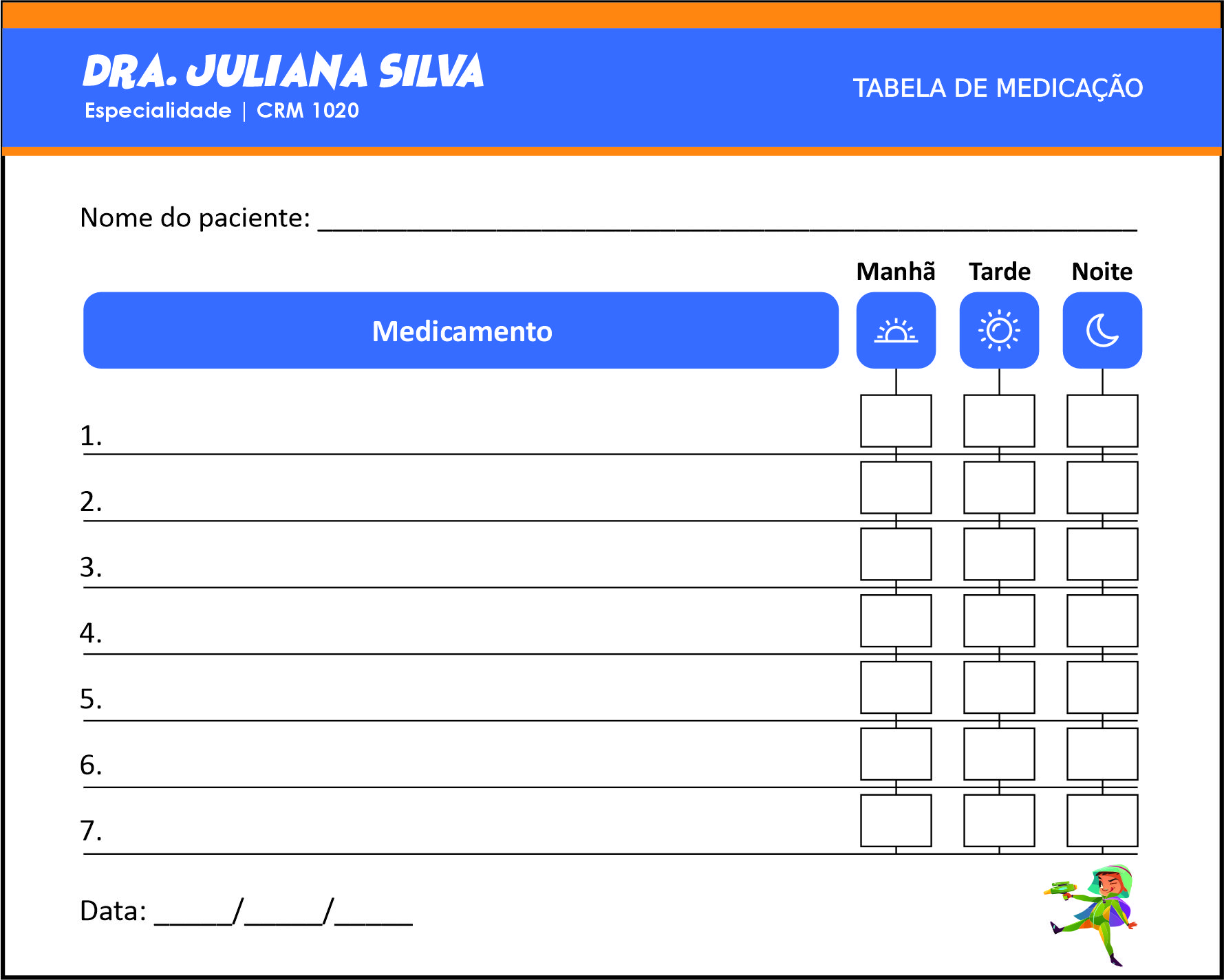 Tabela de Medicação Pediatra Radom