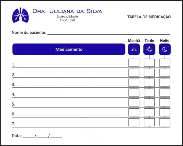 Tabela de Medicação Pneumologia Odense Tabela de Medicação Pneumologia Odense