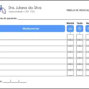 Tabela de Medicação Pneumologia Horsens