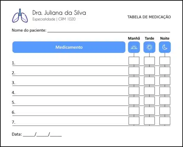 Tabela de Medicação Pneumologia Horsens Tabela de Medicação Pneumologia Horsens