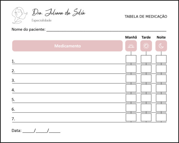 Tabela de Medicação Dermatologista Derby Tabela de Medicação Dermatologista Derby