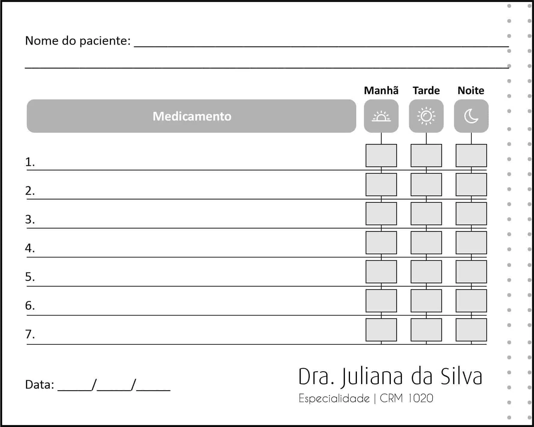 Tabela de Medicação Clínica Geral Tebas
