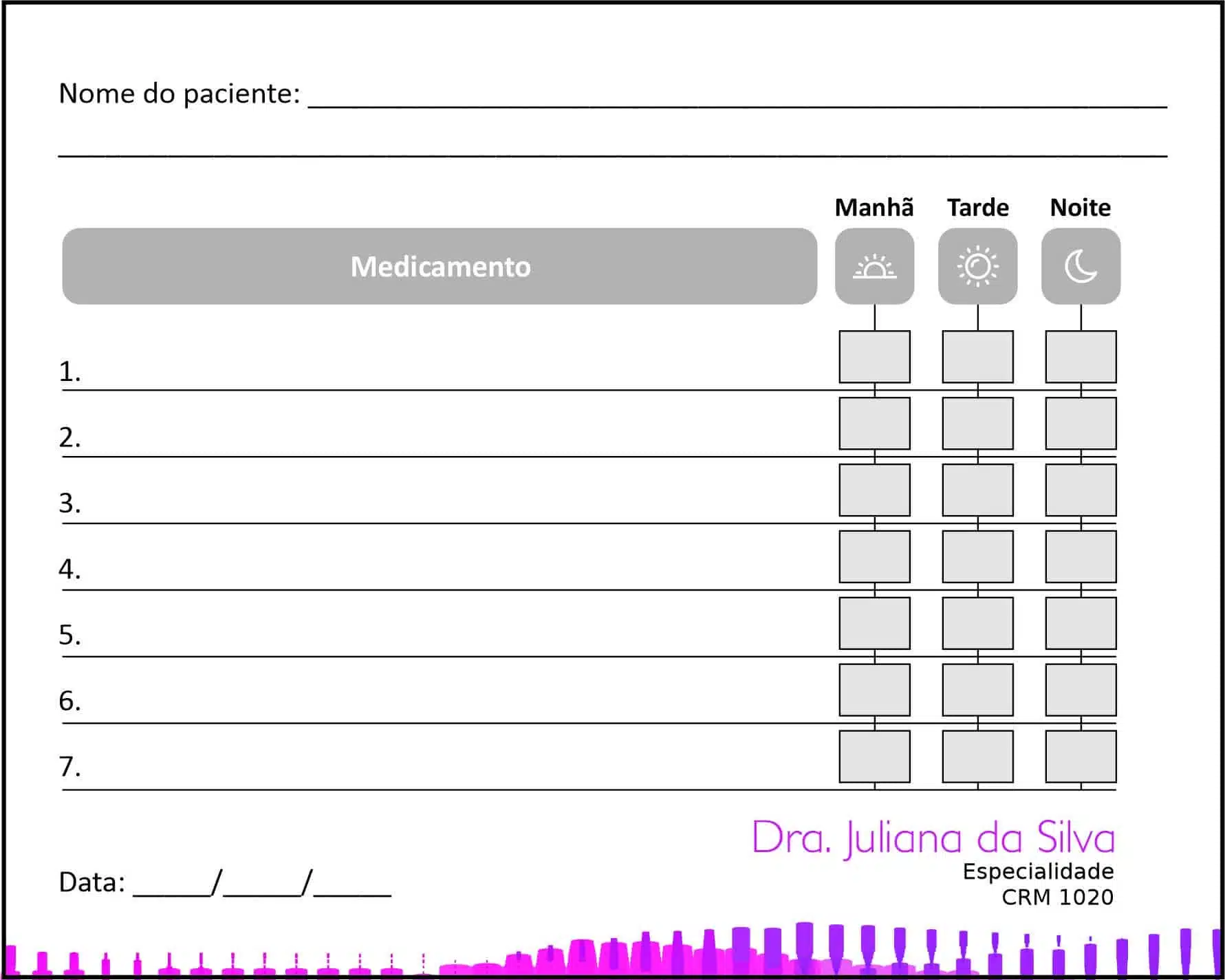 Tabela de Medicação Ginecologia Austin