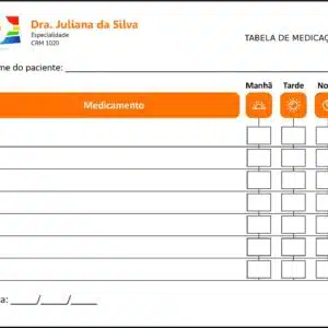 Tabela de Medicação Ortopedia Lárissa