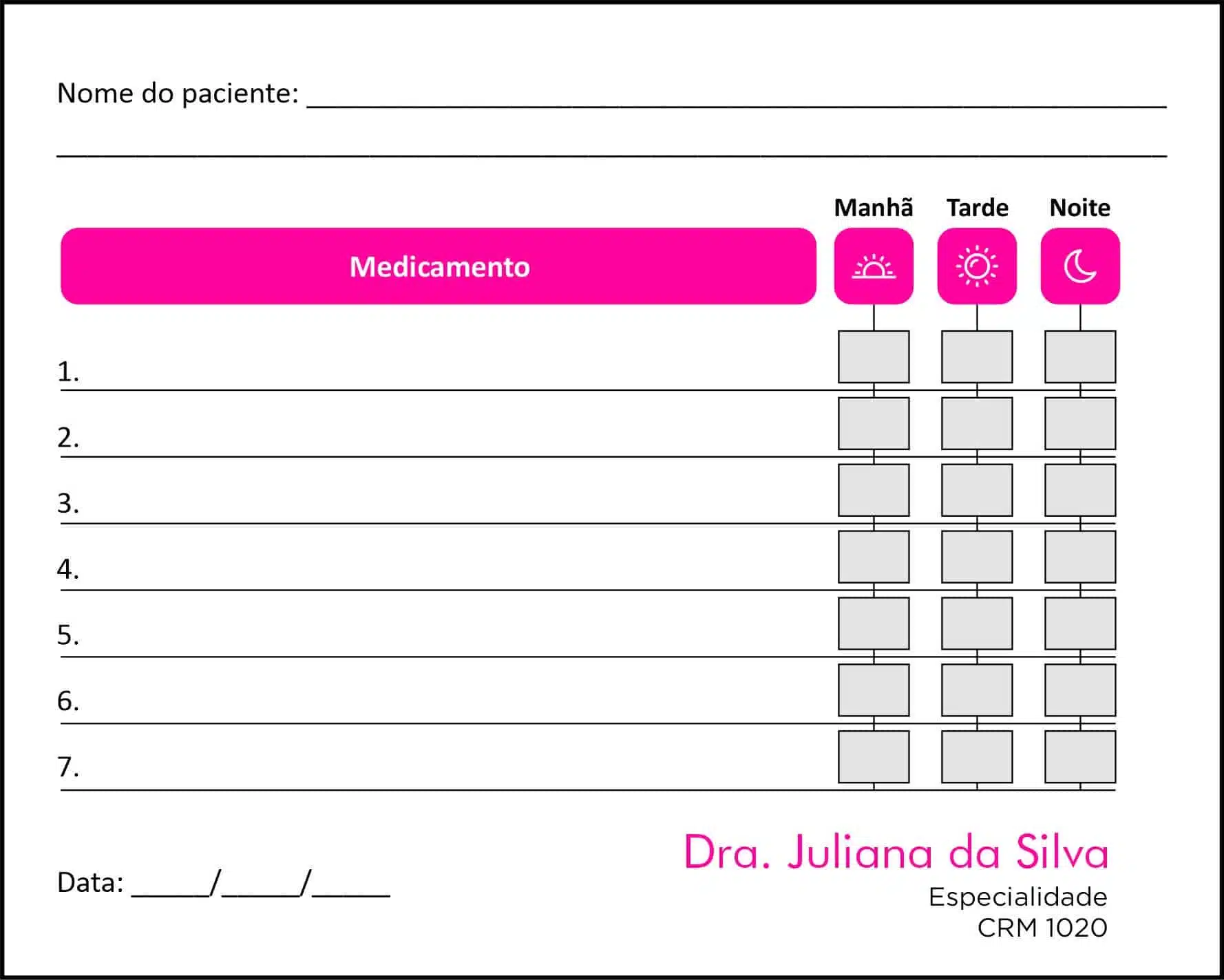 Tabela de Medicação Pediatria Lublin
