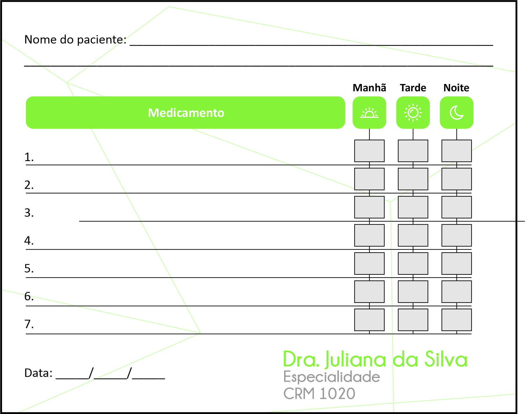 Tabela de Medicação Performance Gyor