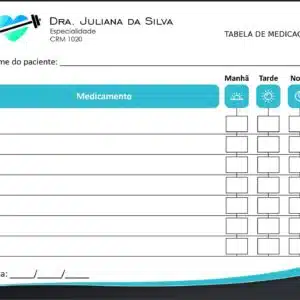 Tabela de Medicação Performance Baja