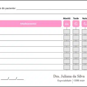 Tabela de Medicação Veterinário Baden