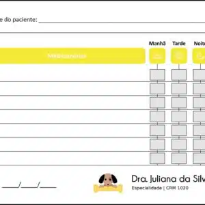 Tabela de Medicação Veterinário Linz