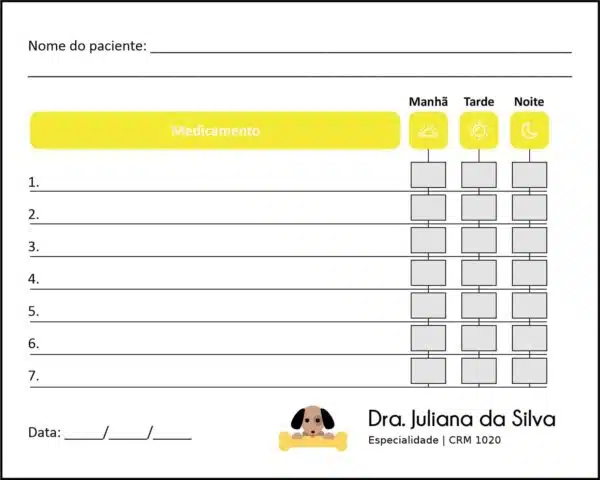 Tabela de Medicação Veterinário Linz Tabela de Medicação Veterinário Linz