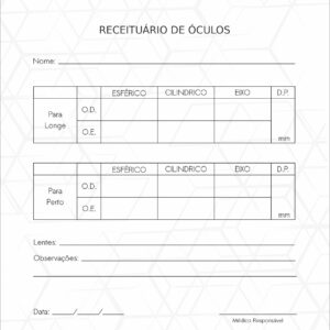 Receituário para Óculos Oftalmologia Helsingborg - Imagem 1